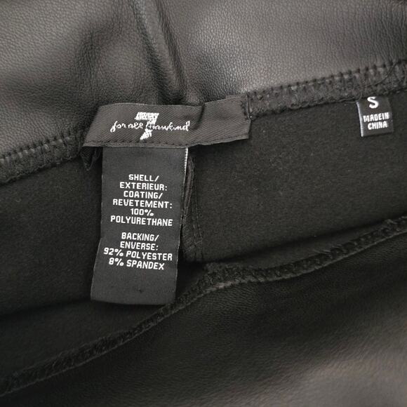 7 For All Mankind Faux Leather Women's Athletic Leggings Small - Picture 3 of 3